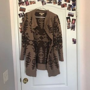 Brown knit cardigan